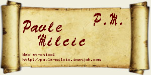Pavle Milčić vizit kartica
